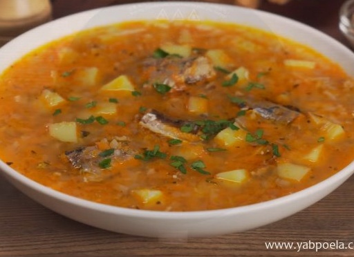 Суп из рыбных консервов