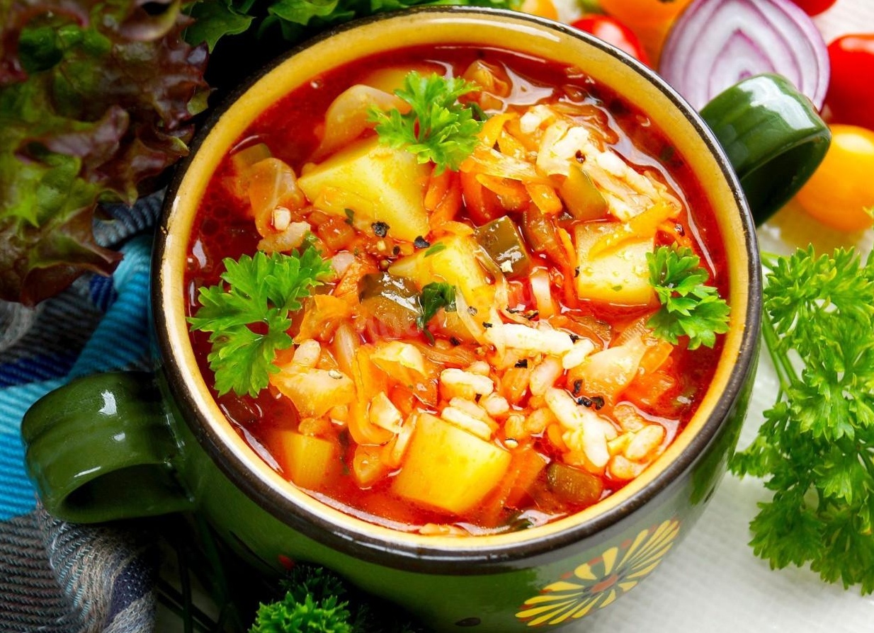 Рассольник с маринованными огурцами