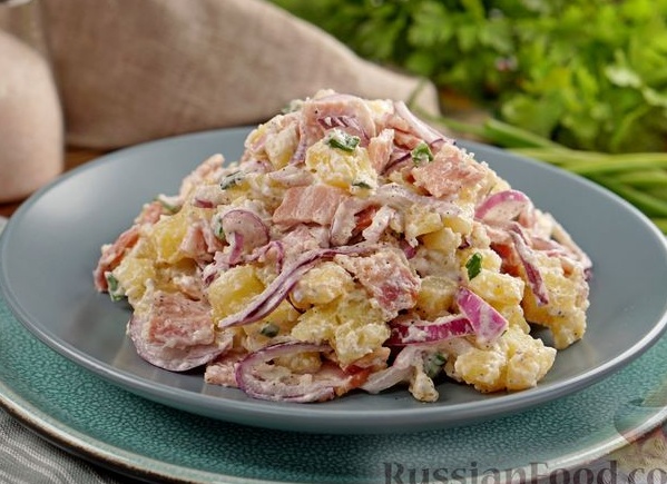 Картофельный салат с беконом