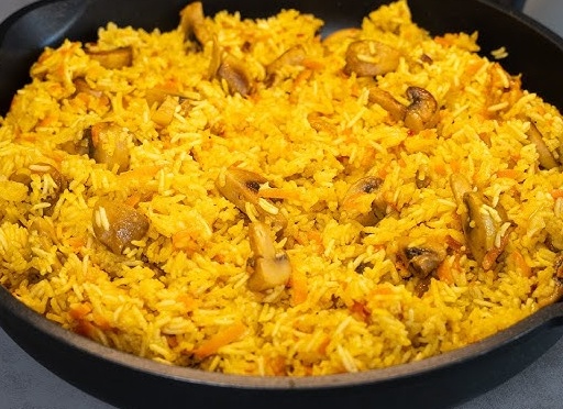 Плов с грибами