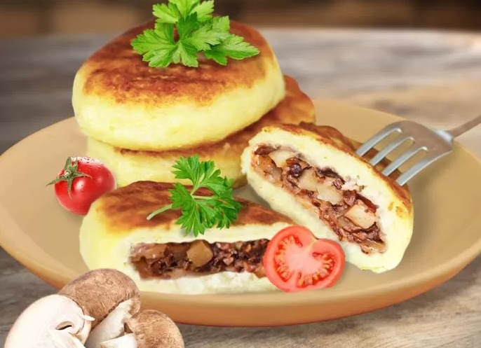 Картофельные котлеты с грибами