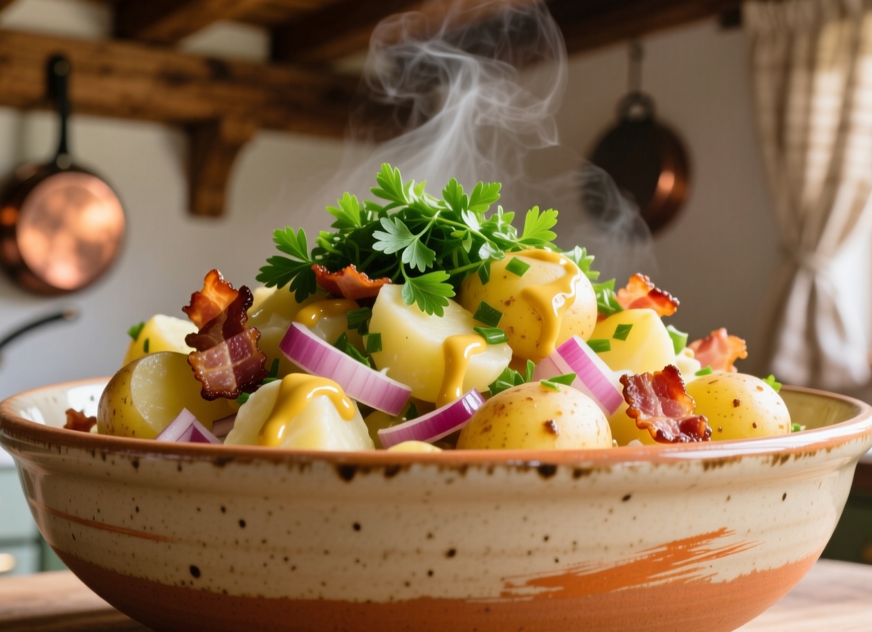 Салат с картофелем фри «Новогодние мотивы»